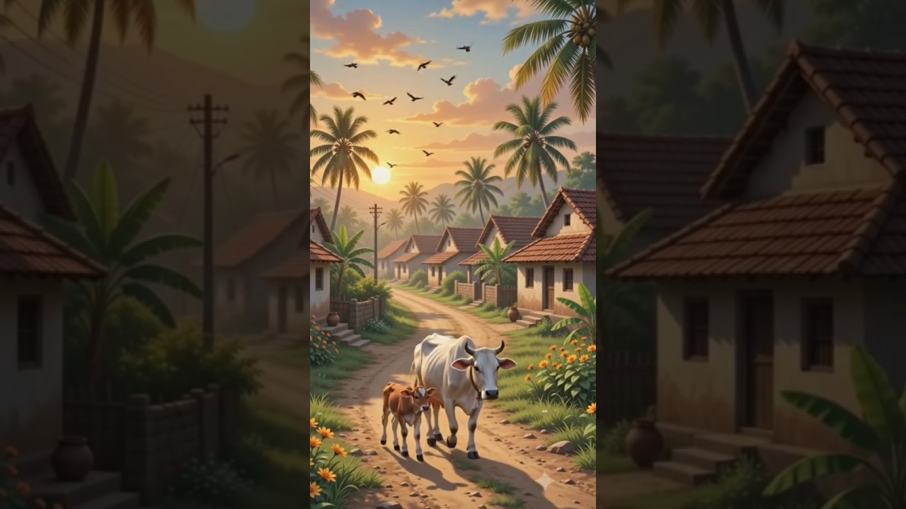 nenu na palleturu/#godarigattupaina /#telugu /peaceful village scenes/relaxing video