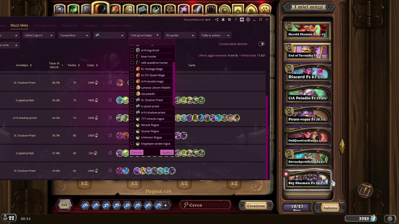 Top deck del meta (HsReplay/Premium, HsGuru)