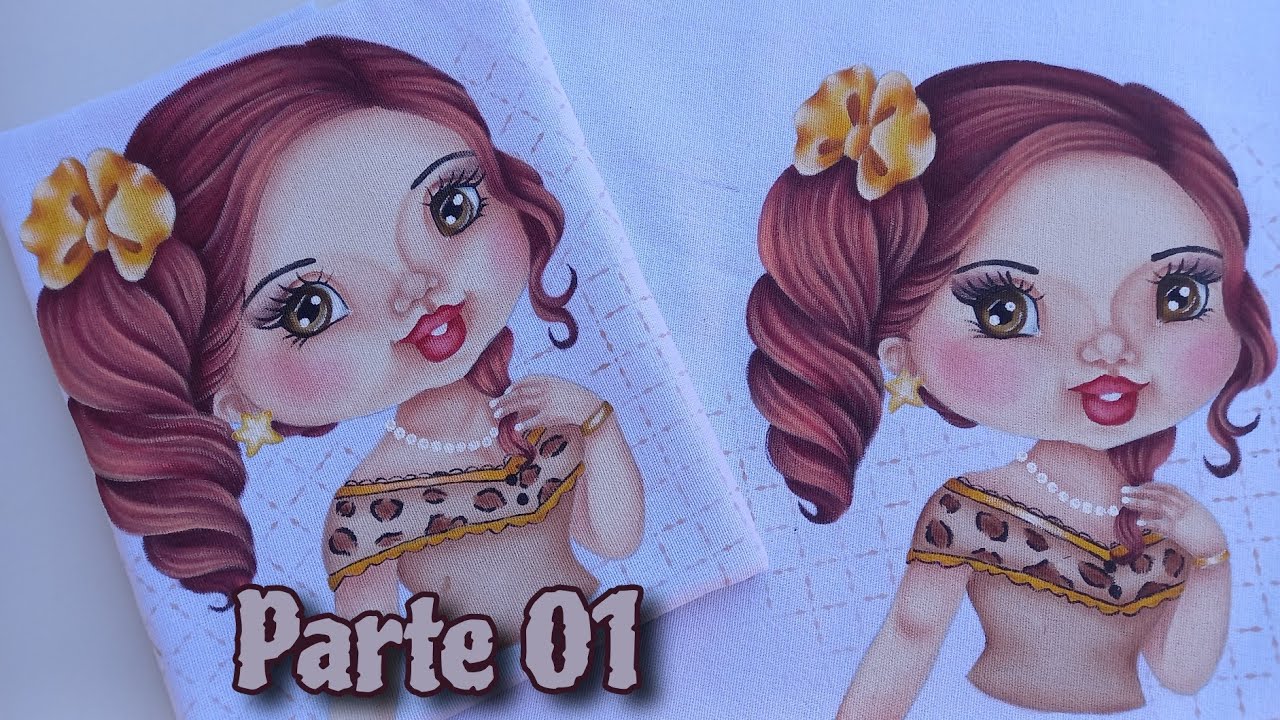 PINTURA DE BONECA NO PANO DE PRATO - APOSTILA 18 - ROGÉRIO RODGER - parte 01