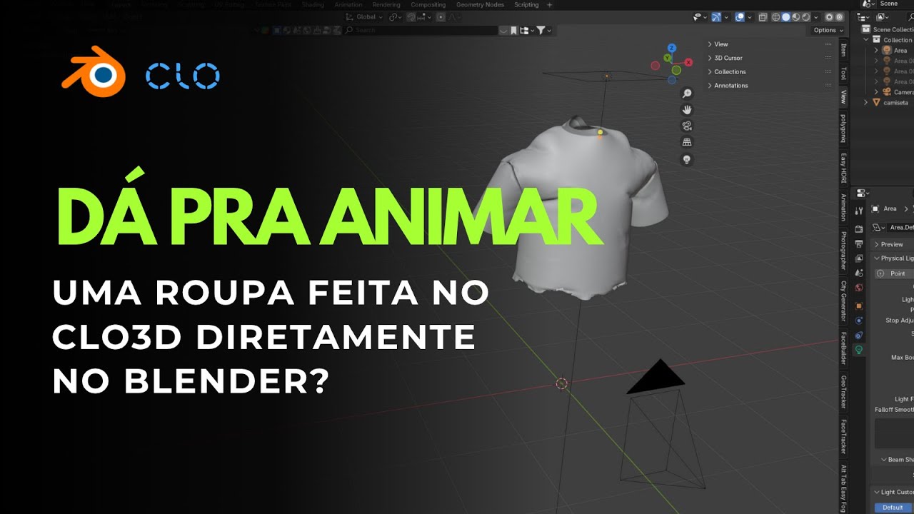 Dá pra animar uma roupa feita no CLO3D diretamente no Blender?