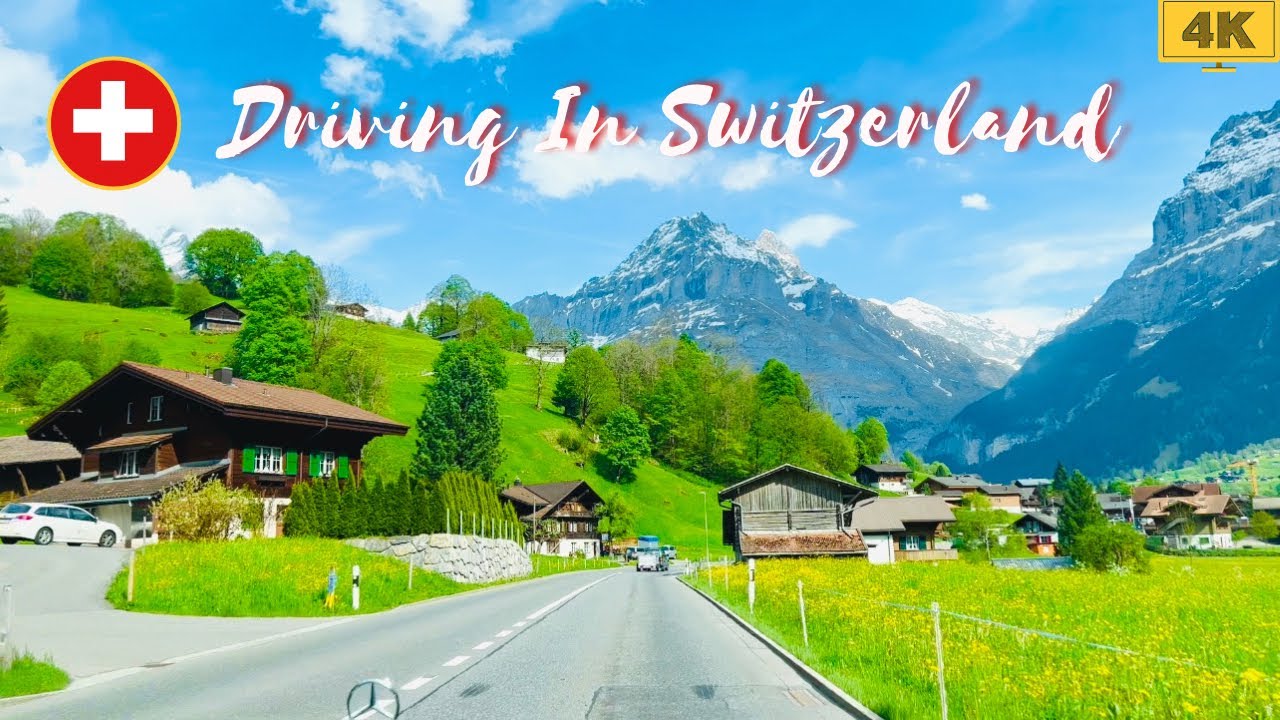 Lauterbrunnen to Grindelwald Switzerland 4K ! Spectacular Mountain View !