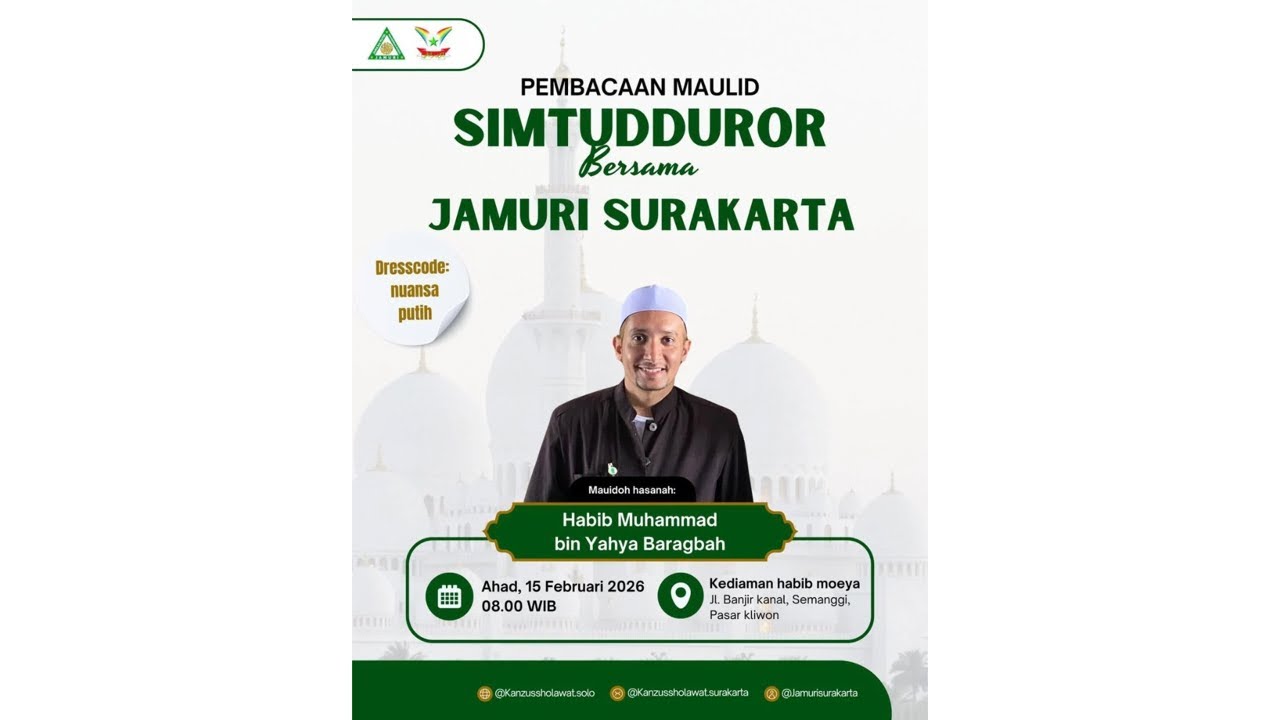 Pembacaan Maulid Simtudduror Bersama Jamuri Surakarta di Kediaman Habib Muhammad Yahya Baragbah