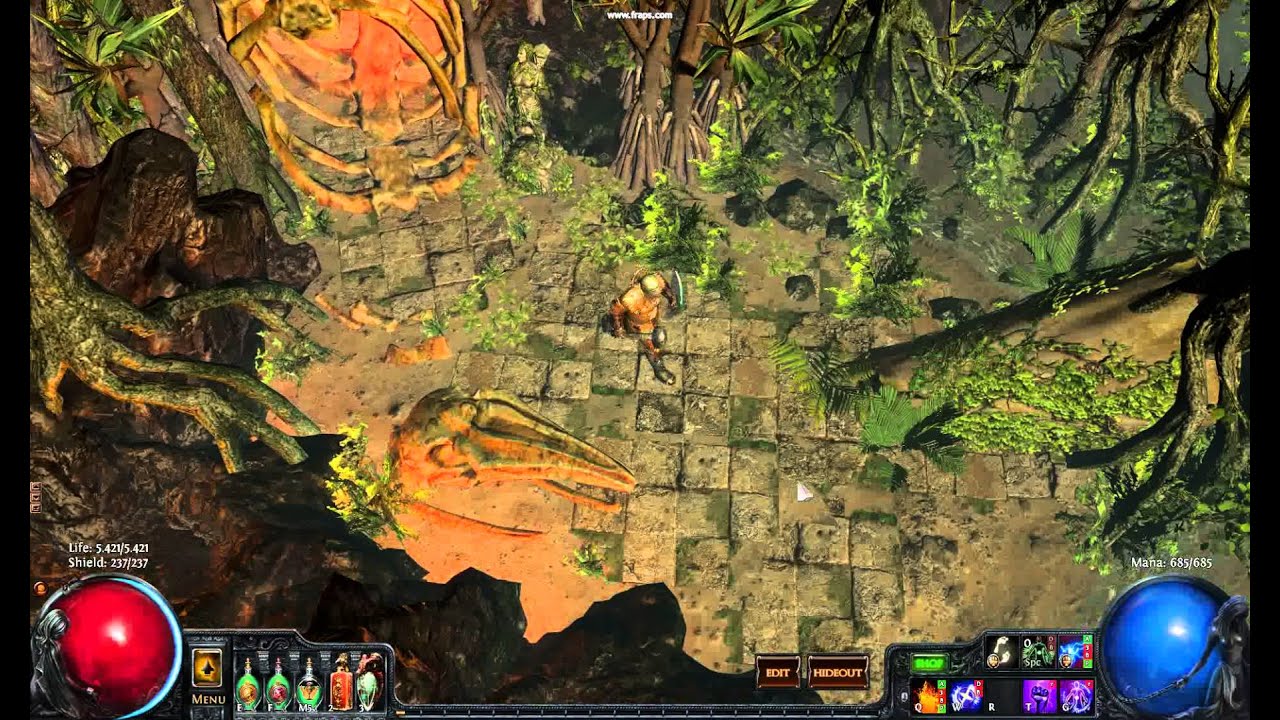Path of Exile Jungle Hideout No Shadows