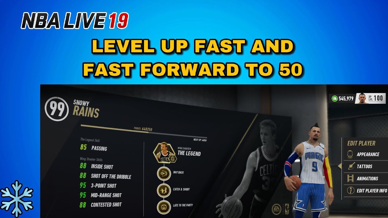 NBA Live 19 How To Level Up Fast and Fast Forward to 50