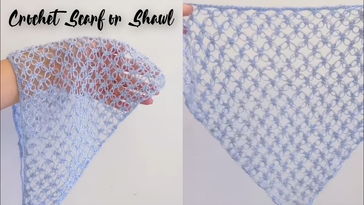 Viral Crochet Scraf or Shawl Pattern 🌷 Full Tutorial + Tips 💕