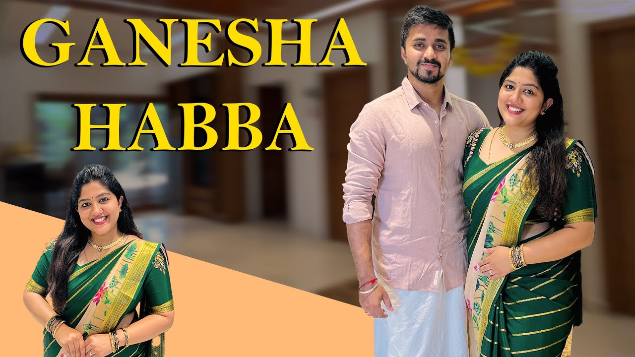 Our first Ganesha Habba ✨🙏🧿🤍 @Meghana_Shankarappa 