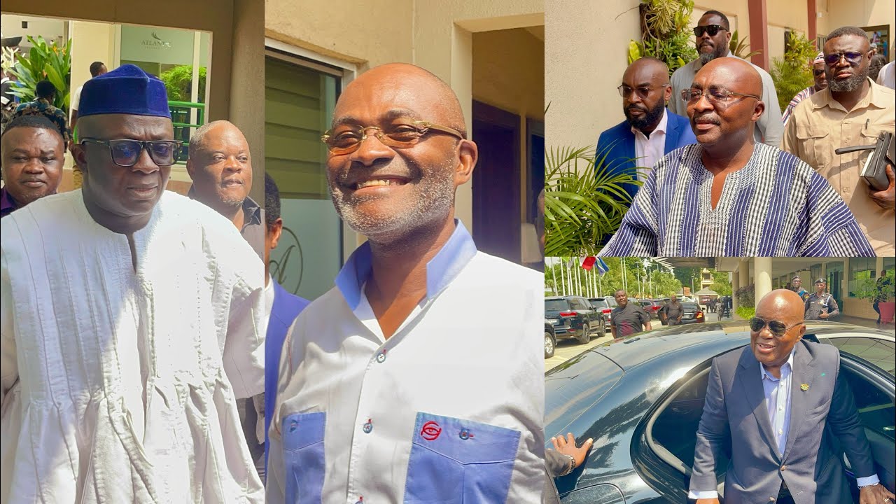 Kennedy Agyapong, Bawumia, Bryan Acheampong, clash as sign a peace pact ahead elections next week 