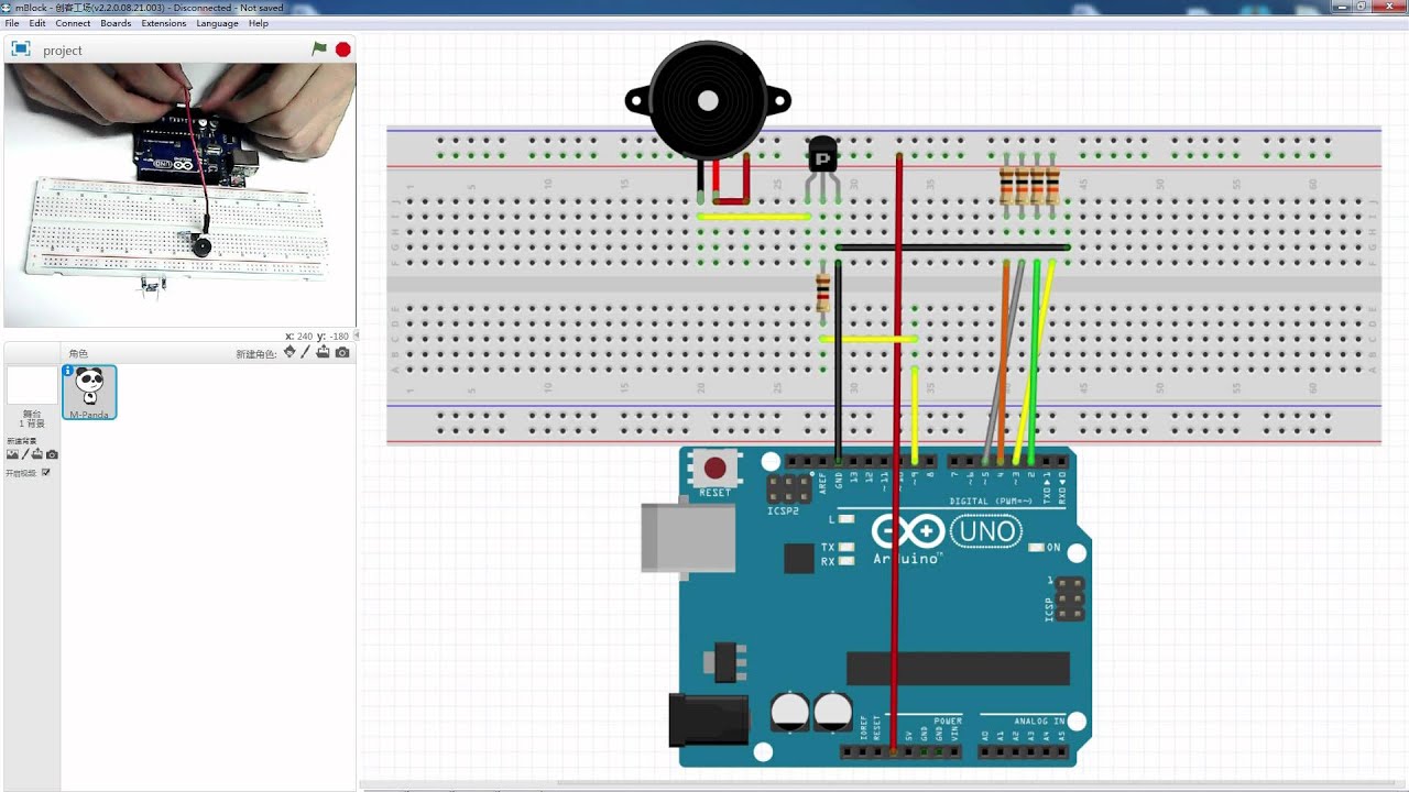 Arduino + mBlock control electronic organ