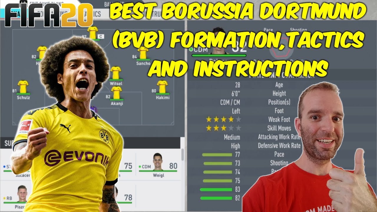 *UPDATE 2.0* BEST BORUSSIA DORTMUND (BVB) Formation, Tactics and Instructions - FIFA 20 TUTORIAL