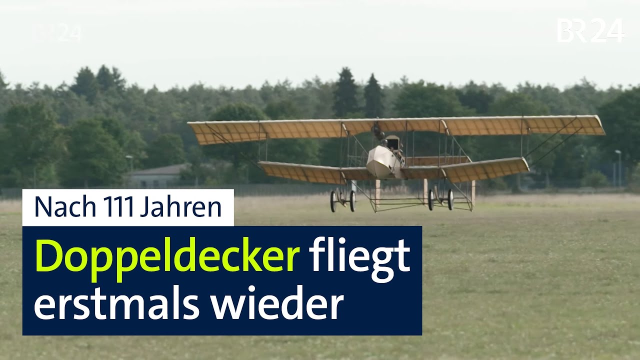 Otto-Doppeldecker: Luftsprung mit historischem Flugger&auml;t | Abendschau | BR24