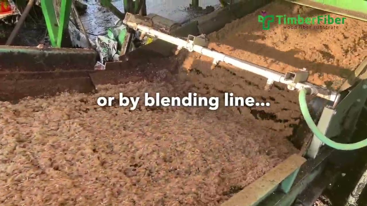 TimberFiber engineered wood fiber substrate blends without clogs or clumps.