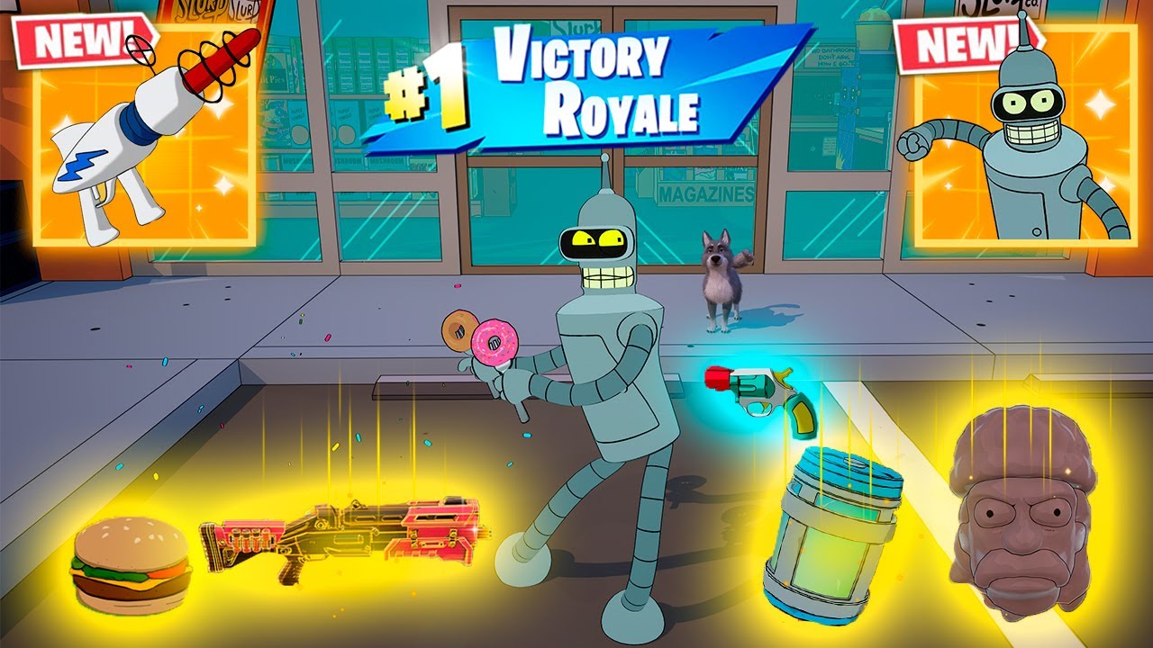 BENDER vs NEW MYTHIC'S CHALLENGE (NEW!! Fortnite Chapter 6 The Simpsons)