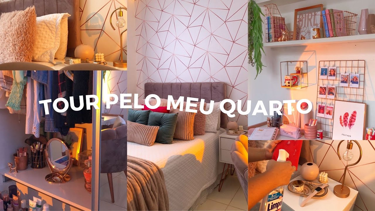 faxina + tour pelo meu quarto estilo pinterest/aesthetic