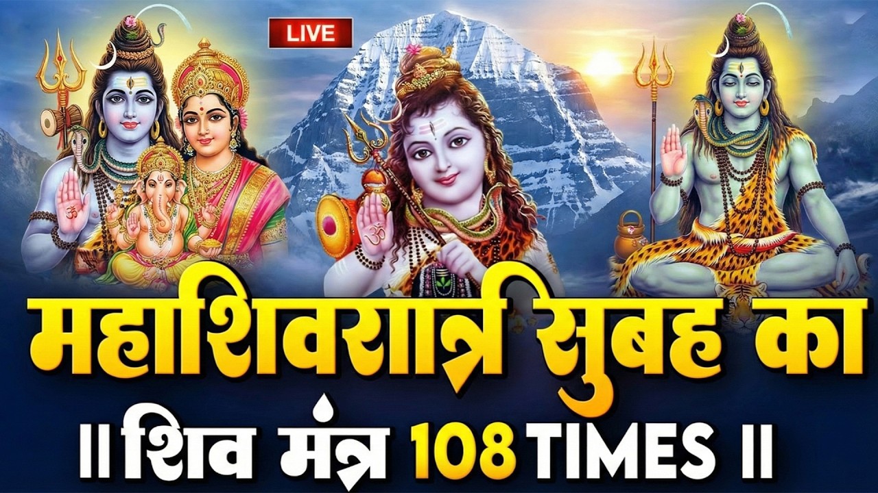 LIVE: ॐ नमः शिवाय धुन | Om Namah Shivaya ShivDhun | NonStop ShivDhun | Daily Mantra