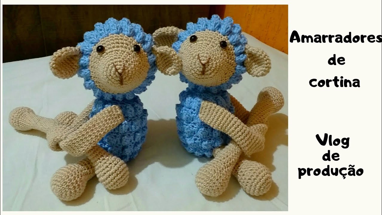 Produção de croche. Amarrador de cortina em amigurumi. #VLOG de produção.