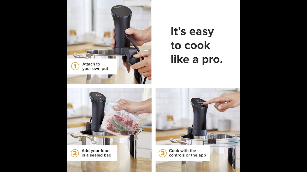 Anova Culinary AN500-US00 Sous Vide Precision Cooker (WiFi), 1000 Watts