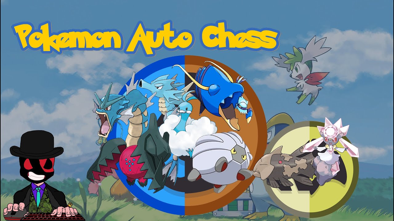 Rock Fossils & Dragons with sound Carries. Pokemon Auto Chess. 9 Water, 6 Fossil, 5 Dragon, 2 Rock.