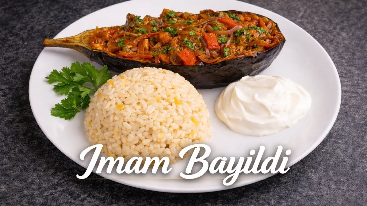 How To Make Stuffed Aubergine (Imam Bayildi) Easy Turkish Recipe 