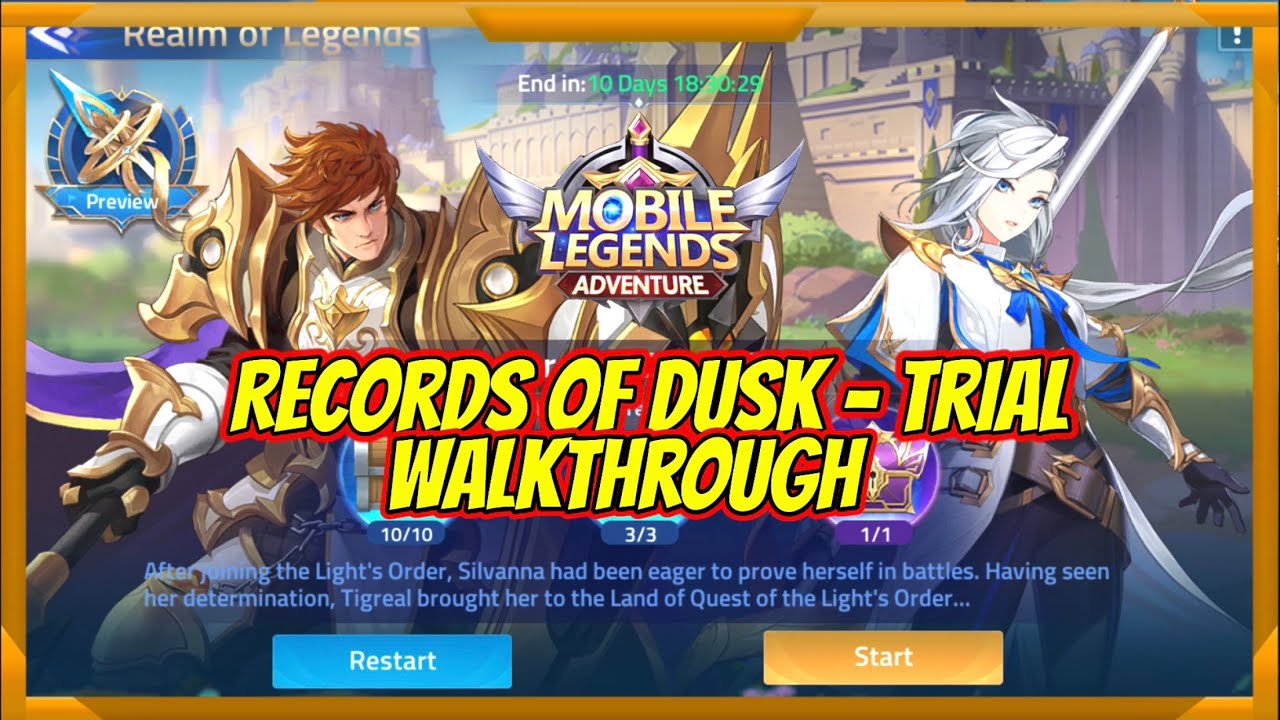Realm of Legends: Records of Dusk - Trial [Walk-through] | Mobile Legends: Adventure
