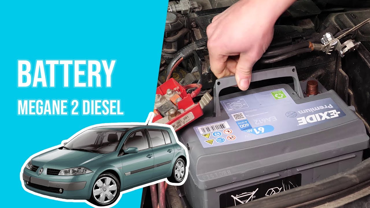 How to replace the car battery MEGANE 2 1.5 DCI 🔋
