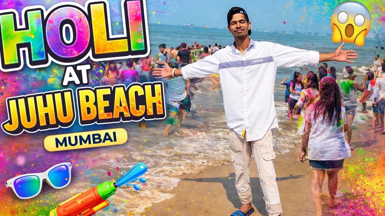  Holi 2026 at Juhu Beach Mumbai 🌈 | Full Celebration Vlog 🔥| full vlog| Mumbai vlog #holivlog 