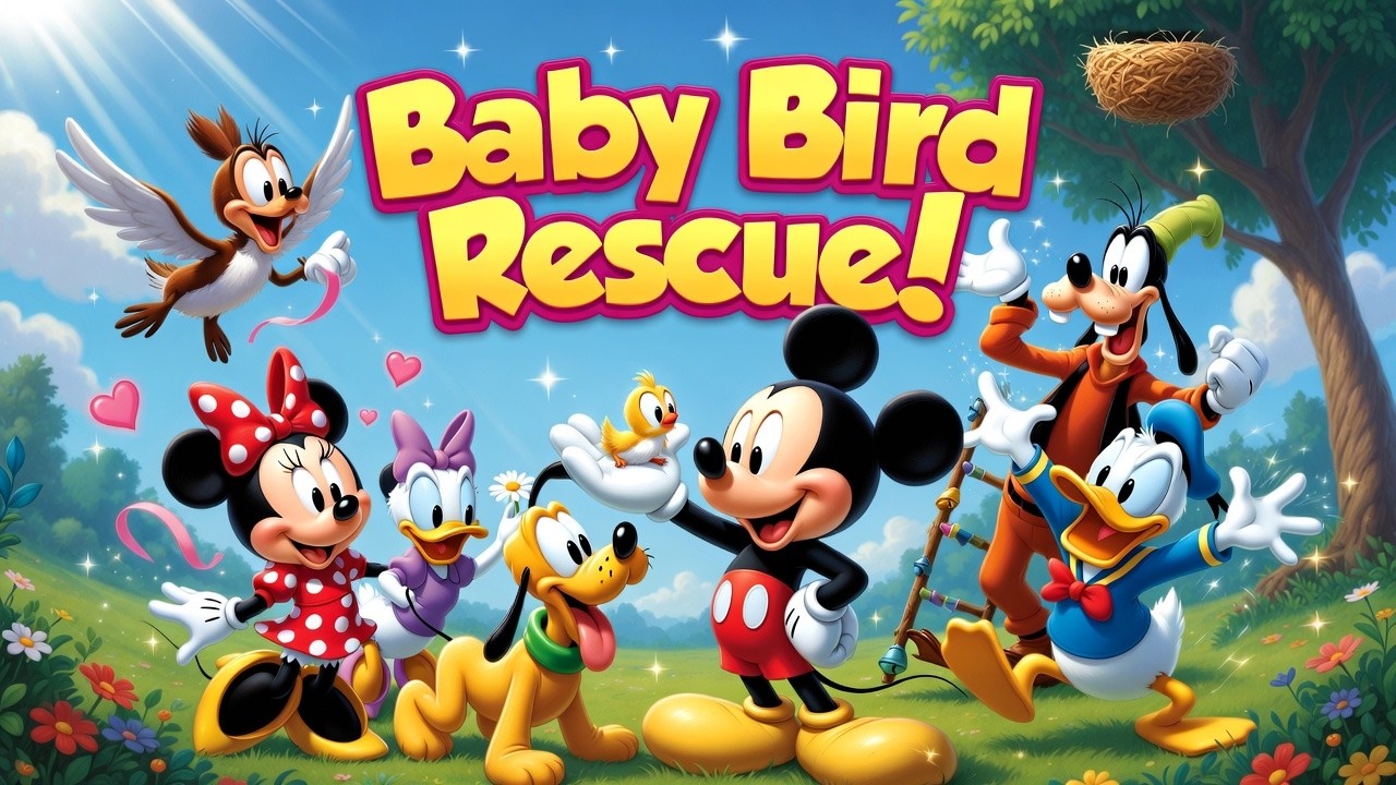 Help the Lost Baby Bird with Mickey Mouse & Pals! 🌳🐥 Teamwork Fun