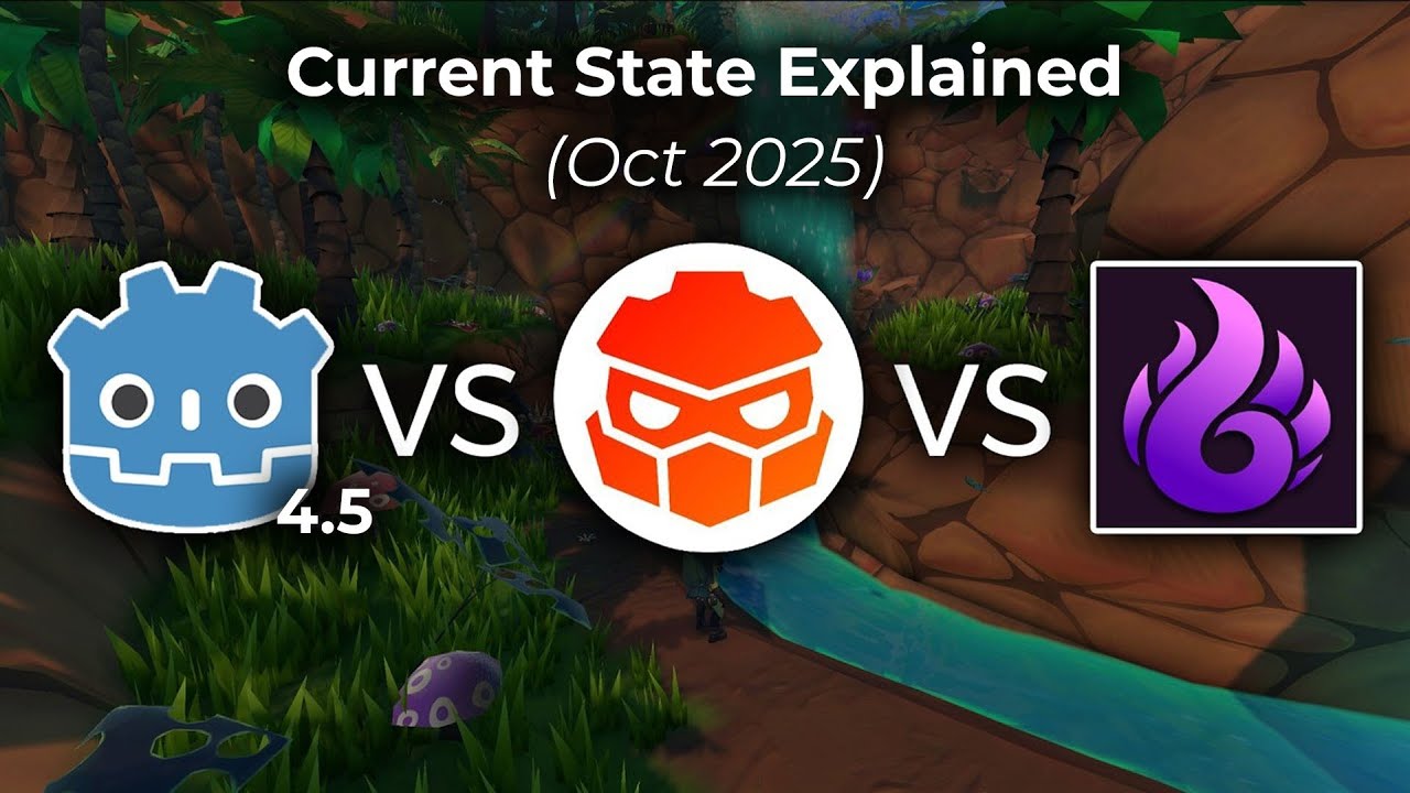 Godot 4.5 против Redot против Blazium: текущее состояние (октябрь 2025 г.)