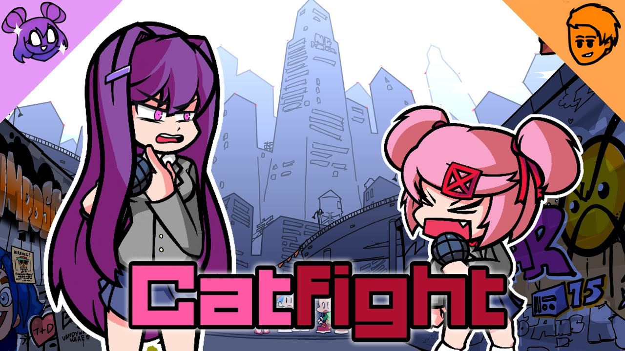 Catfight RIVALS but Yuri and Natsuki sing it // Collab with @FoxyDimonGo_Studios
