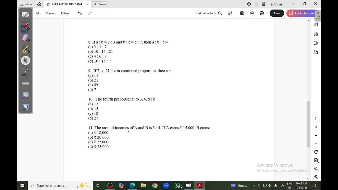 PSTET MATHS