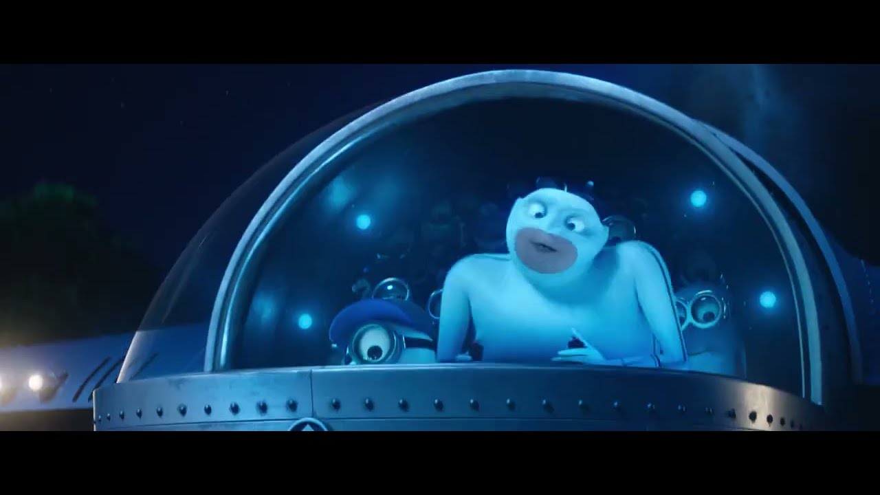 Dru and Minions stealing Gru's rocket powered aircraft  (Despicable Me 3  2017)