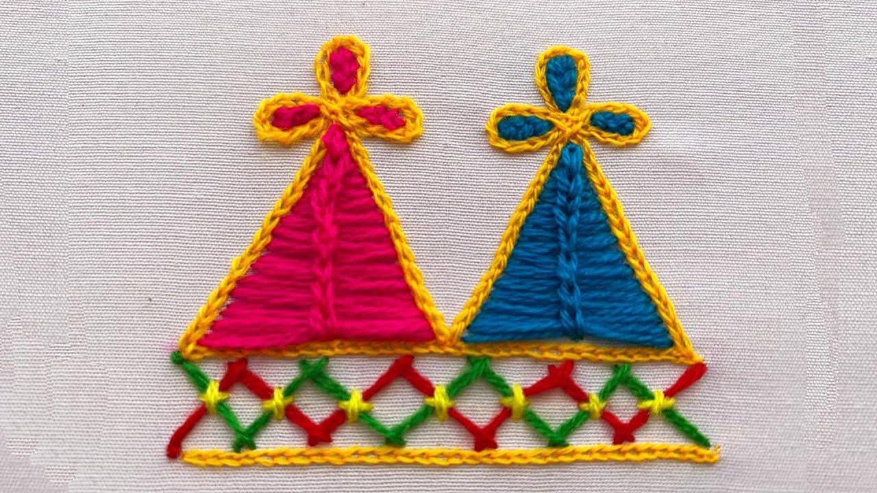 Hand Embroidery #KutchWork | Sindhi Work | Simple Pandadi Work Tip | Cultural Art Work |#FirstThread
