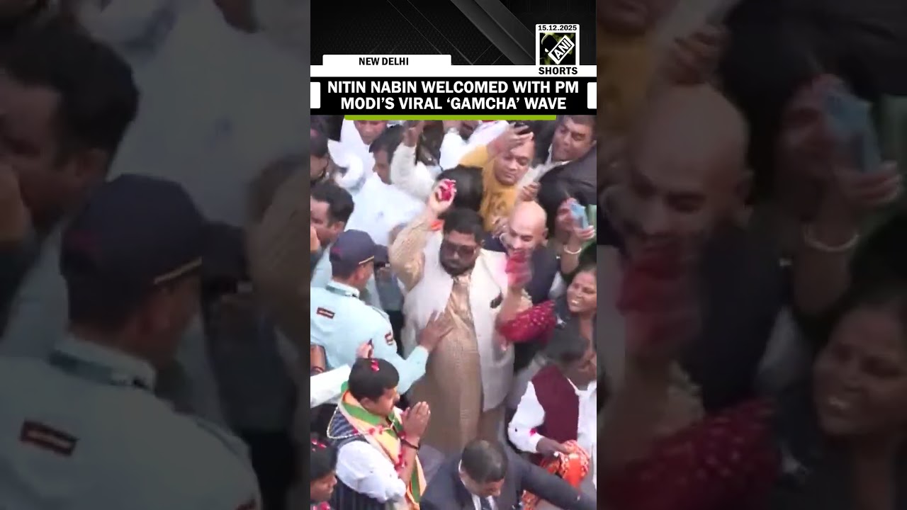New BJP National Working President Nitin Nabin welcomed with PM Modi&rsquo;s viral &lsquo;gamcha&rsquo; wave