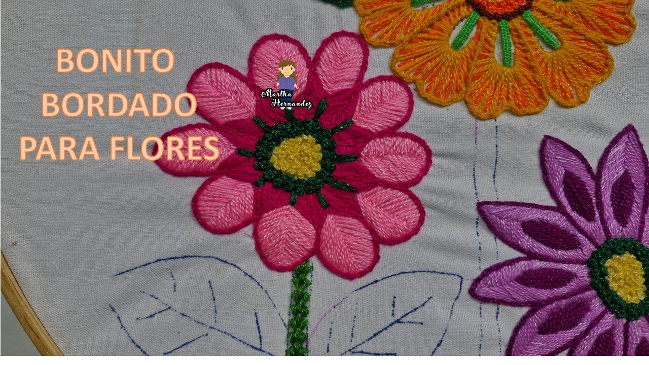 Bordado Fantasía Flor Dos Colores Zapatila Hand Embroidery