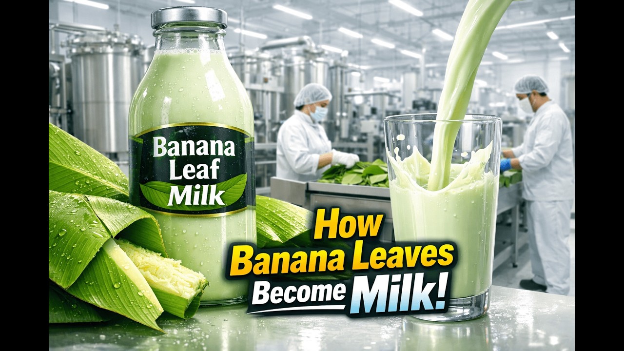 Inside the Secret Factory: How Banana Leaves Are Used to Make Milk at Large Scale