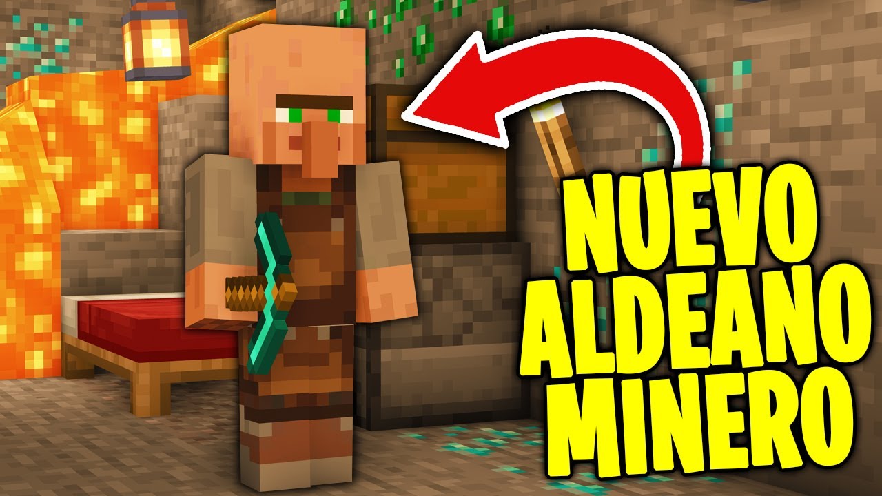 COMO contratar al Nuevo ALDEANO MINERO en MINECRAFT! 💎 &iquest;DIAMANTES GRATIS? 😂