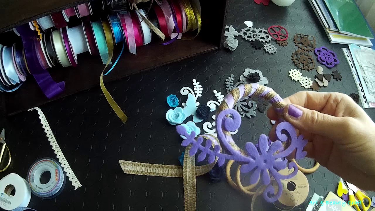 PORTATOVAGLIOLI IN FELTRO - SERVIETTE RING IN FELT