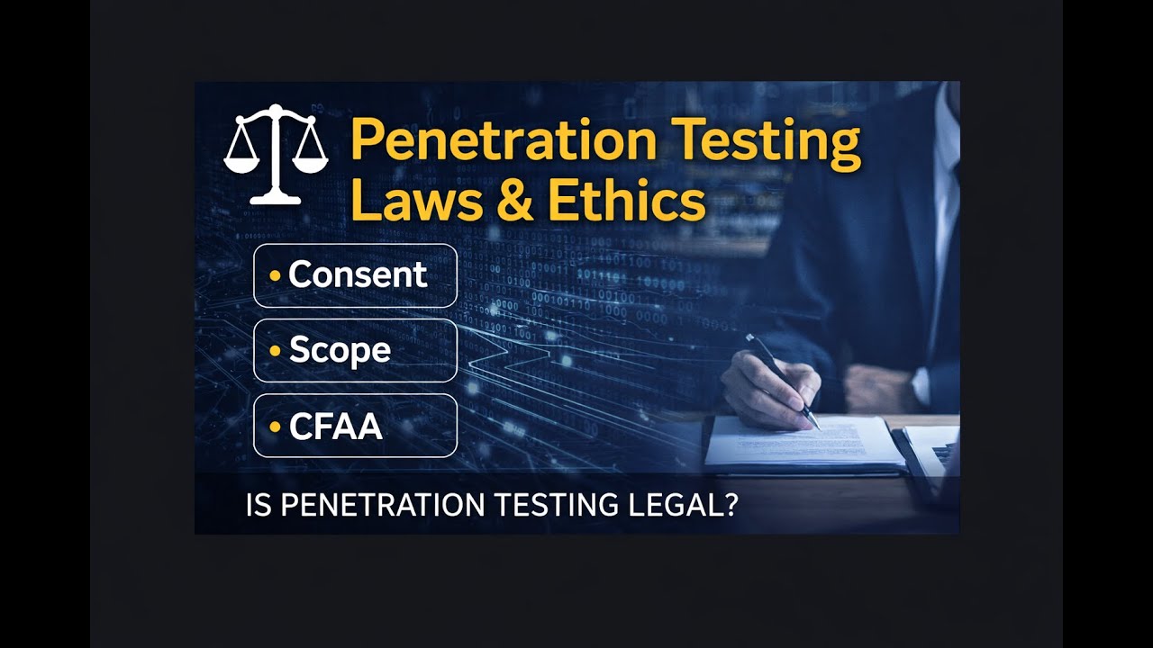 Penetration Testing Laws & Ethics: Consent, Scope, and the CFAA