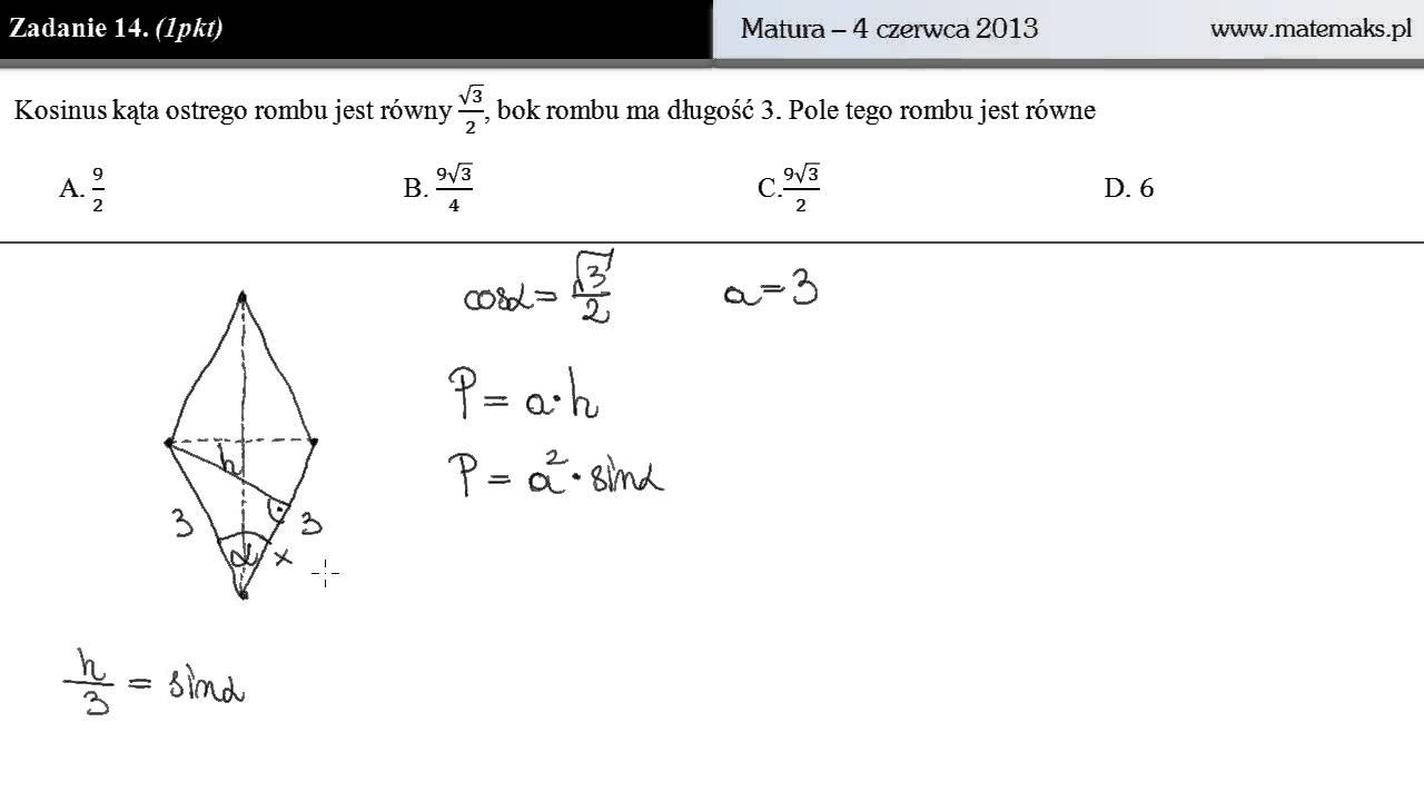 Zadanie 14 - matura 4 czerwca 2013