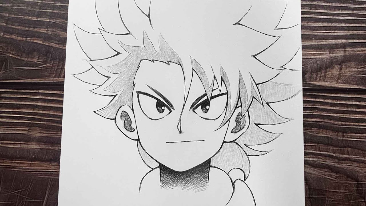 Anime sketch | how to draw Wakiya - [Beyblade] | anime boy drawing step by step for beginners