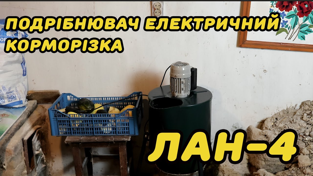 Огляд подрібнювача електричного корморізки для коренеплодів, овочів та фруктів «Лан-4»