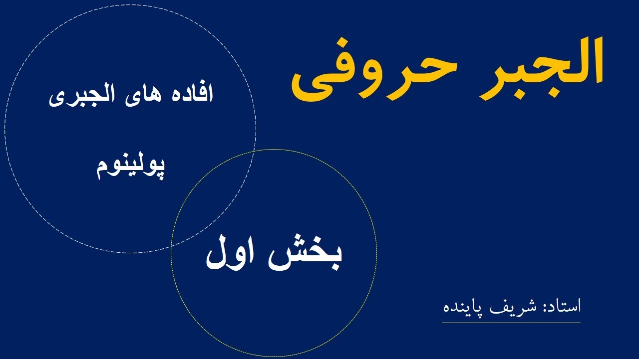 الجبر حروفی / افاده های الجبری و پولینوم