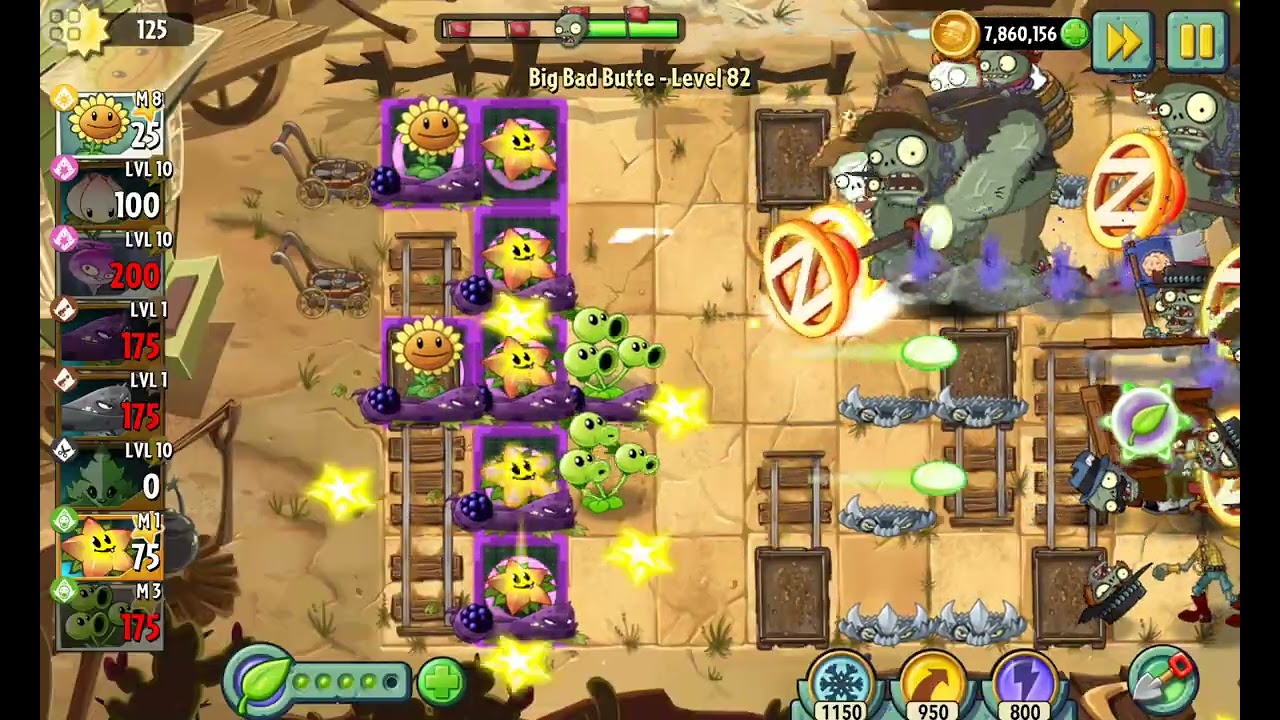 Plants Vs Zombies 2: Big Bad buttle nivel 82 #zombies #games #plantsvszombies #pvz #jump