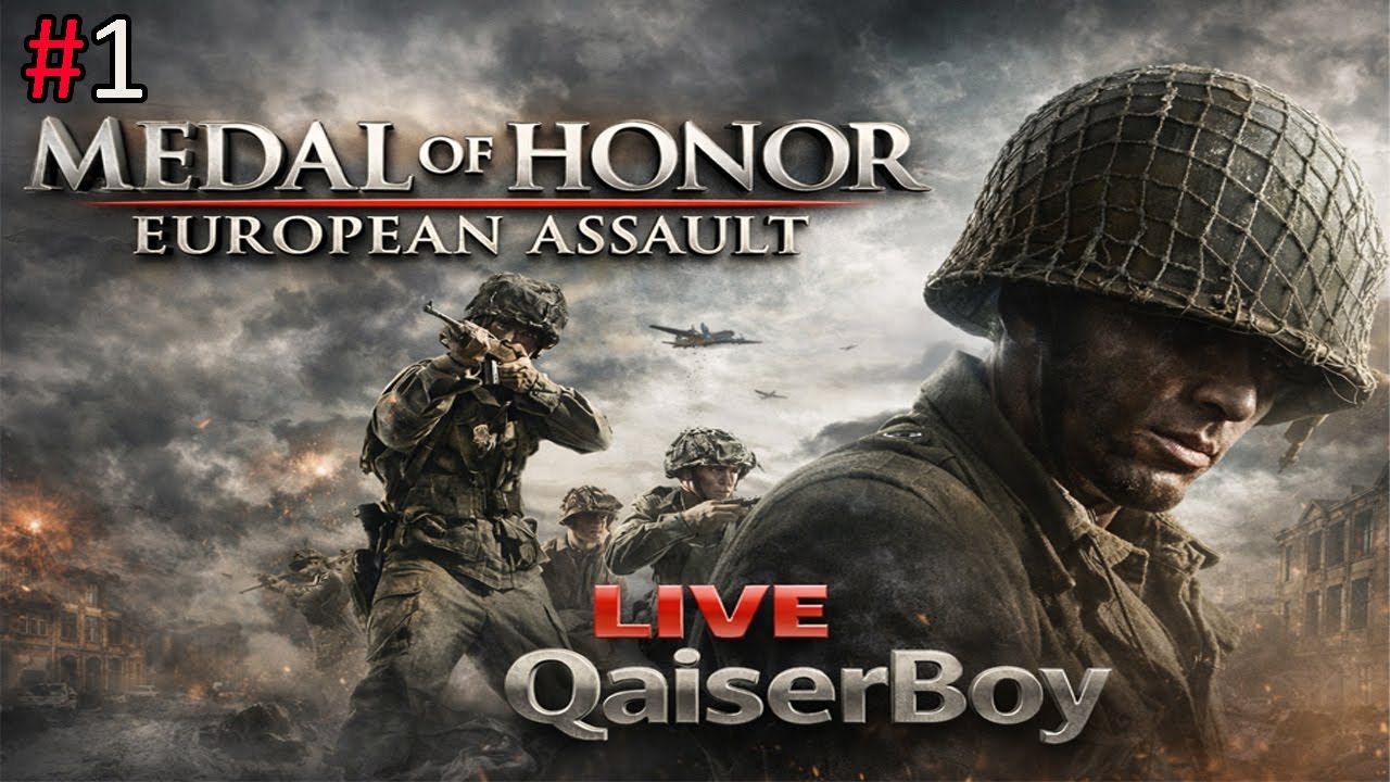 LIVE 🔴 CUMA ORANG KUAT YANG TAHAN NONTON INI - Medal of Honor European Assault #1