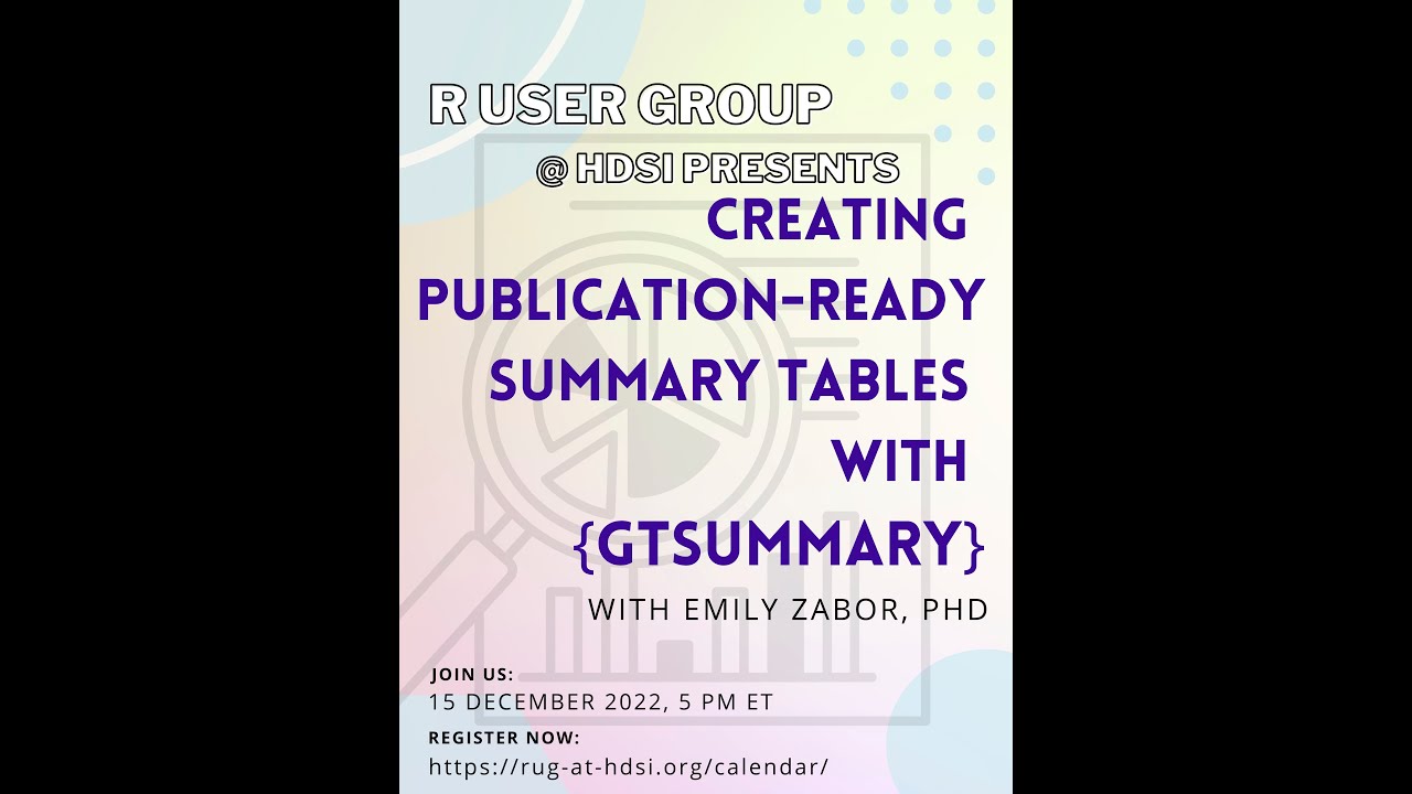 Creating Publication-Ready Summary Tables with {gtsummary}