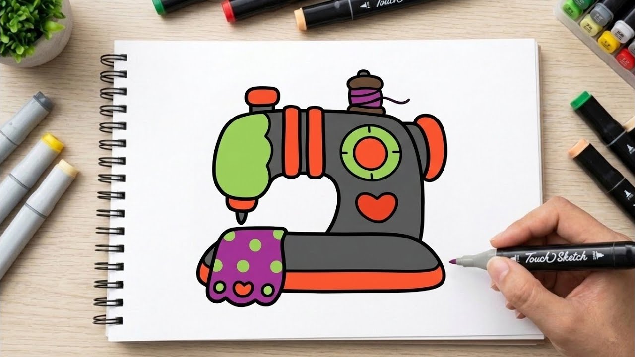 ASMR color with me (no talking, no music, marker sounds)