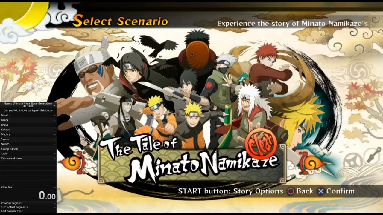 Naruto Storm Generations: All Tales Speedrun (1:39:35)