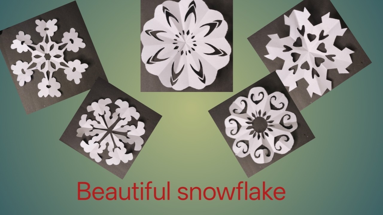 DIY Easy Paper cutting design Snowflake/पेपर से बनाएं आसान डेकोरेशन आइटम 
