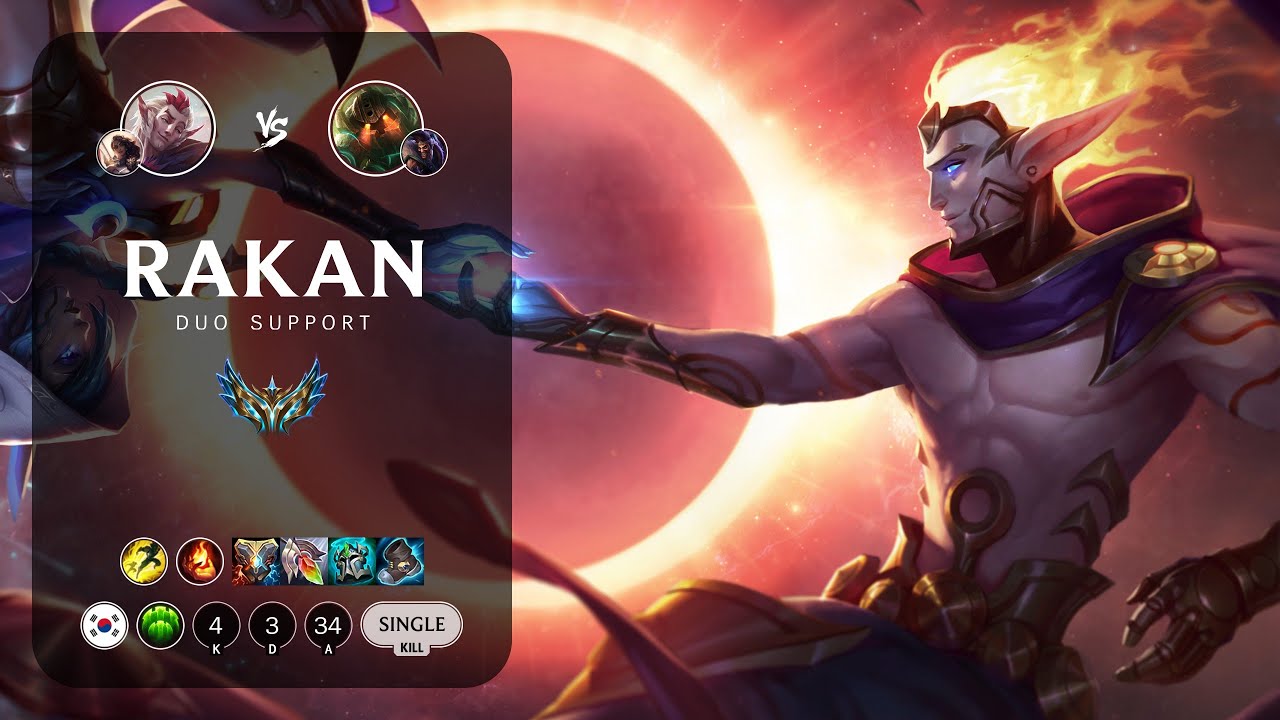 Rakan Support vs Nautilus - KR Challenger Patch 14.4
