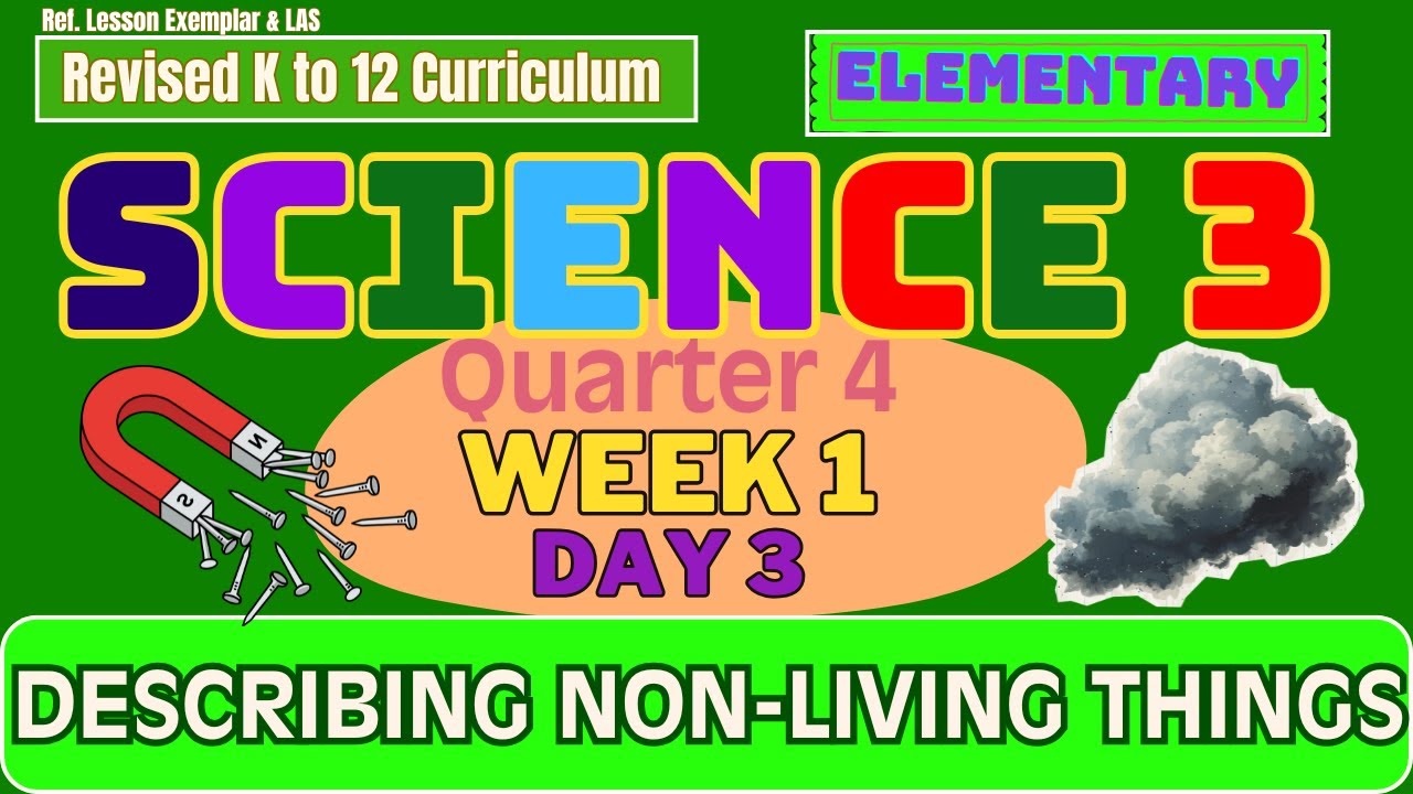 Grade 3 Science Q4 W1 D3 | Importance of Non-Living Things | Revised K-12 MATATAG