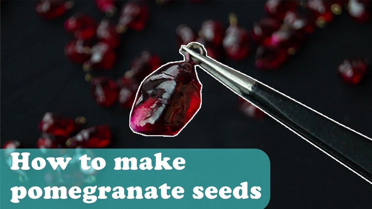 I Made Pomegranate Seeds from Polymer Clay and Epoxy Resin!